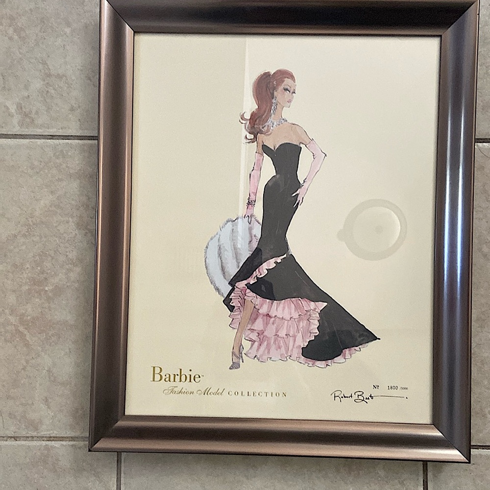 Limited addition Barbie fashion graphic framed artwork